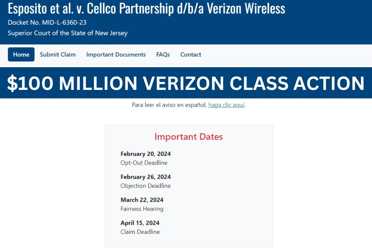 Verizon Class Action Settlement 2024, Per Person Payout, Claim Form & Deadline